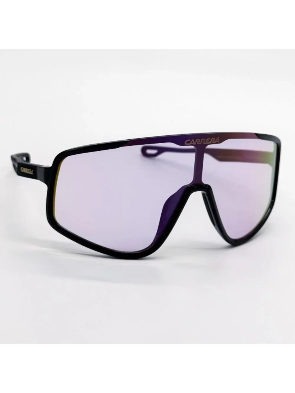 New CARRERA 4017/S 807TE Sunglasses Black Purple Unisex Shield Eyewear
